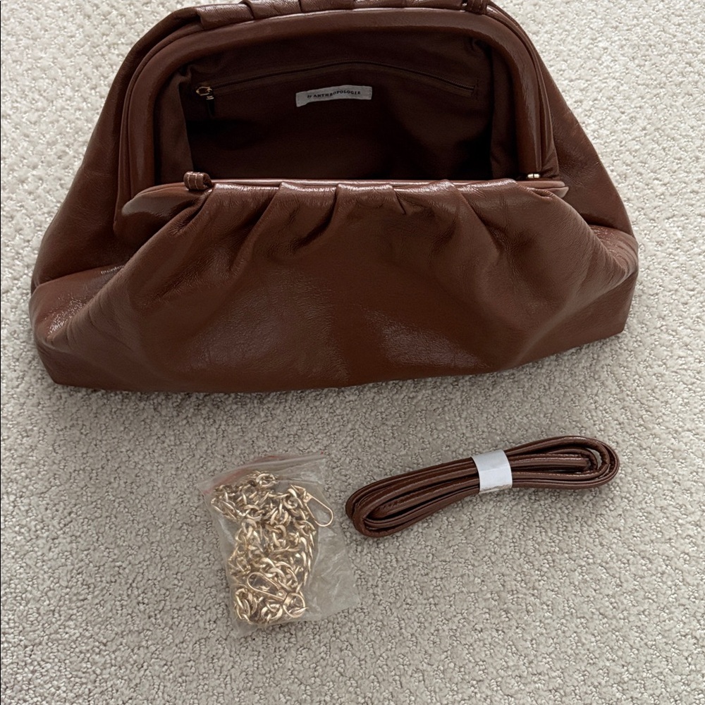 Anthropologie The Frankie Oversized Clutch Cedar - Picture 5 of 8